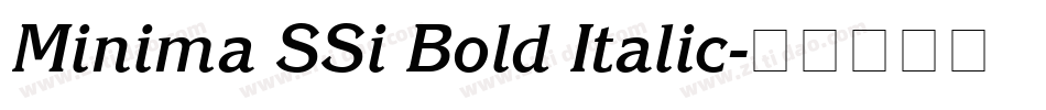 Minima SSi Bold Italic字体转换